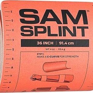 2 Lot Sam Splint 36 inch Rolled Orange/Blue Emergency First Aid Injury Protectio
